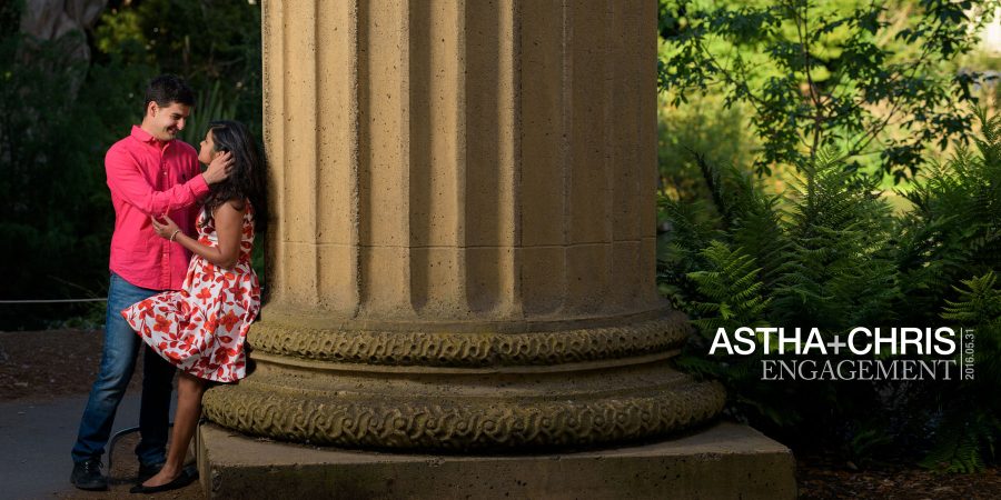 Palace of Fine Arts Engagement Photography - San Francisco - Astha and Chris - by Bay Area wedding photographer Chris Schmauch www.GoodEyePhotography.com