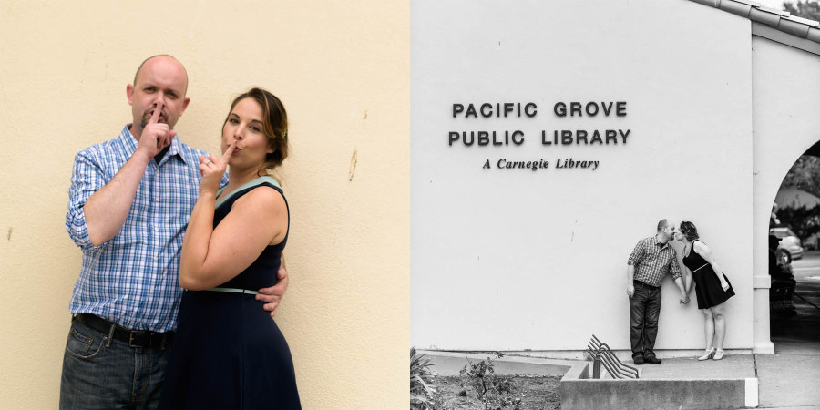 Pacific Grove Public Library engagement photos - Lovers Point - Hannah and Graham - by Bay Area wedding photographer Chris Schmauch