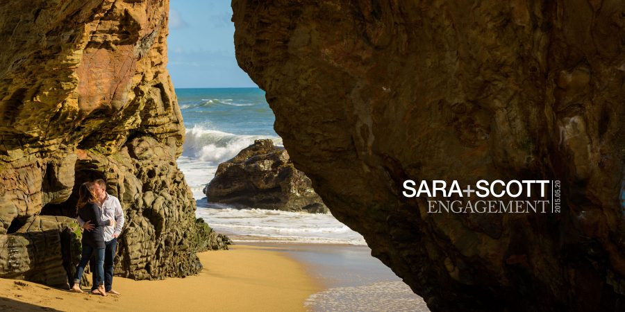 Title Image - Panther Beach Santa Cruz and Quail Hollow Felton engagement photography - Sara and Scott - photos by Bay Area wedding photographer Chris Schmauch