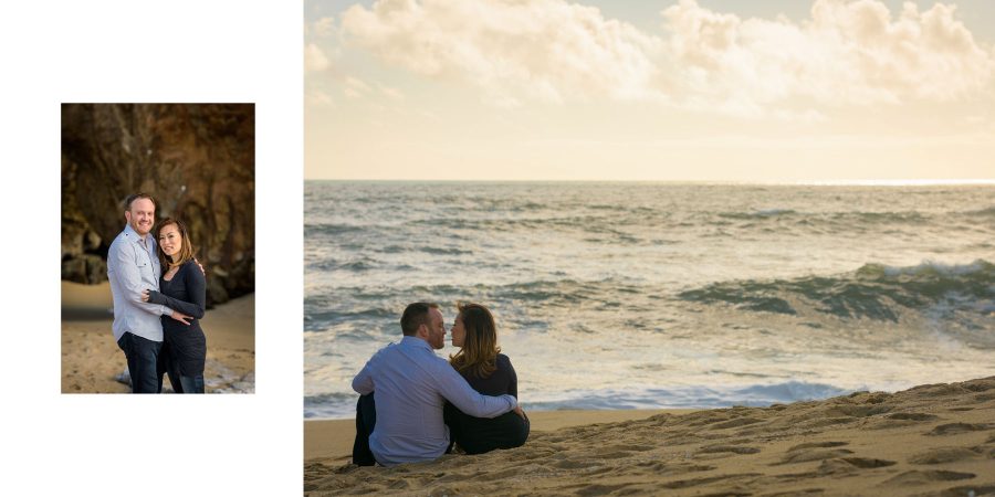 Enjoying the ocean view - Panther Beach Santa Cruz and Quail Hollow Felton engagement photography - Sara and Scott - photos by Bay Area wedding photographer Chris Schmauch