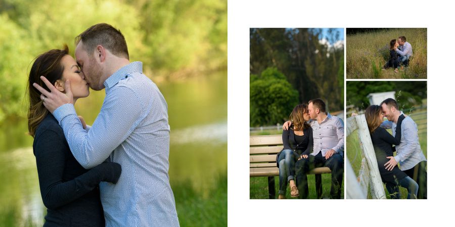 Kissing couple - Panther Beach Santa Cruz and Quail Hollow Felton engagement photography - Sara and Scott - photos by Bay Area wedding photographer Chris Schmauch