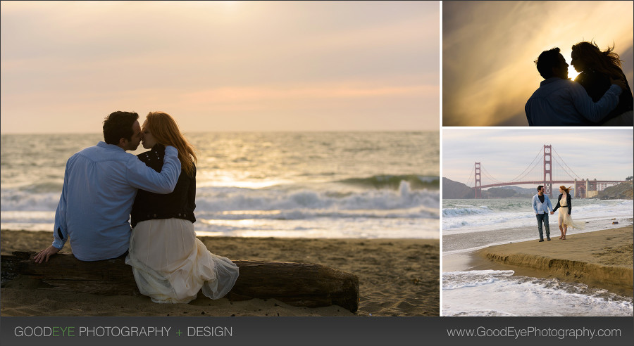 Baker Beach engagement photos - San Francisco - Britainy and Marcos - photos by Bay Area wedding photographer Chris Schmauch