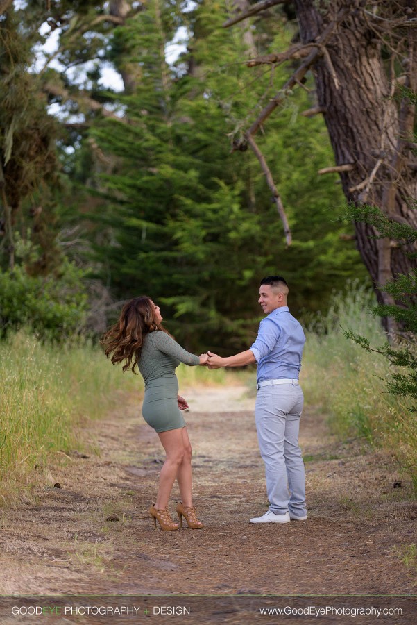 Engagement photos at Natural Bridges Beach in Santa Cruz – by Bay Area wedding photographer Chris Schmauch www.bestbayareaweddingphotographers.com