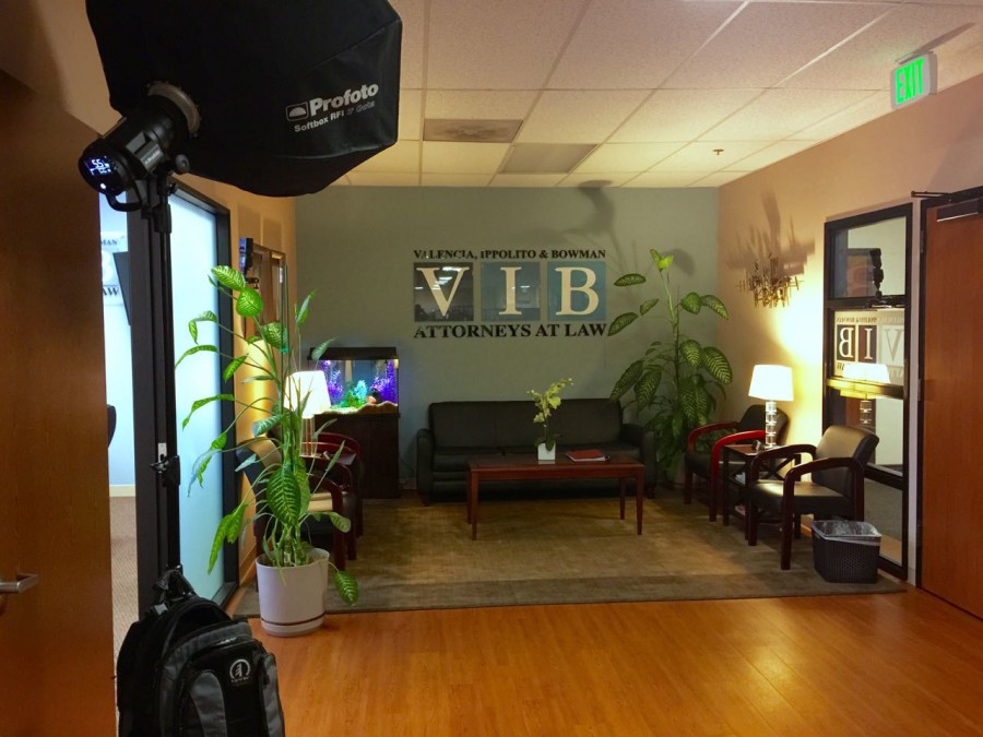 The setup for the VIB lobby group portrait