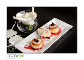 PB&J: Panko Crusted Scallops, Thai Peanut Mashed Potato, Port Gele & Blackberry-Cilantro Compote