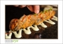 Buffalo Chicken Wing: Roasted Chicken, Celery, Carrot & Blue Cheese Tempura Roll, house-made Buttermilk Ranch Dressing