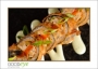 Buffalo Chicken Wing: Roasted Chicken, Celery, Carrot & Blue Cheese Tempura Roll, house-made Buttermilk Ranch Dressing