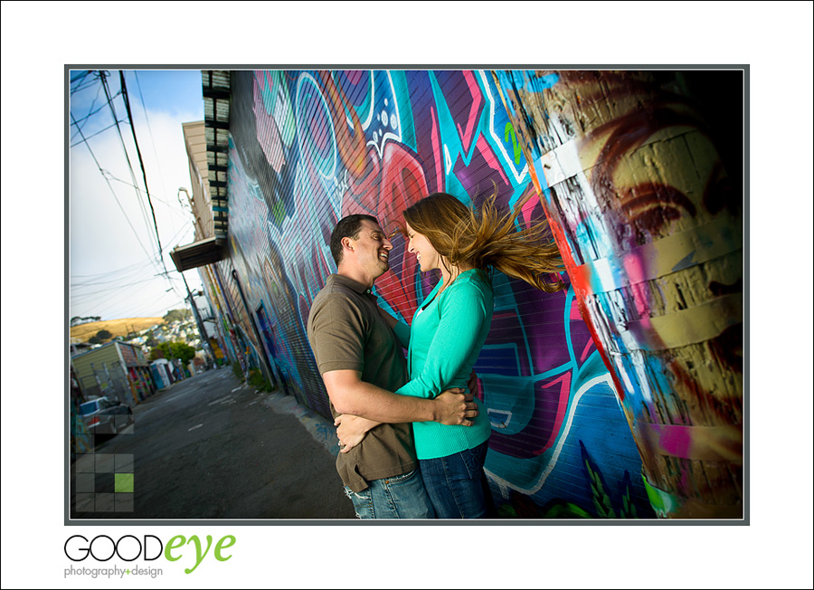 Engagement Photos in the San Francisco Mission District and Palace of Fine Arts