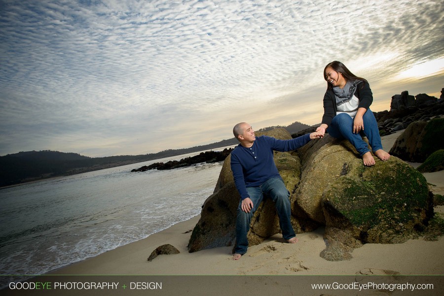 Carmel Beach Engagement Photos