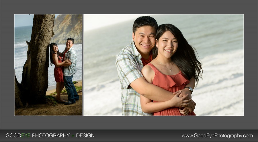 Gray Whale Cove Engagement Photos - Uyen and John