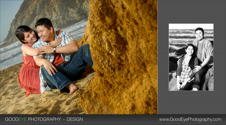 Gray Whale Cove Engagement Photos - Uyen and John