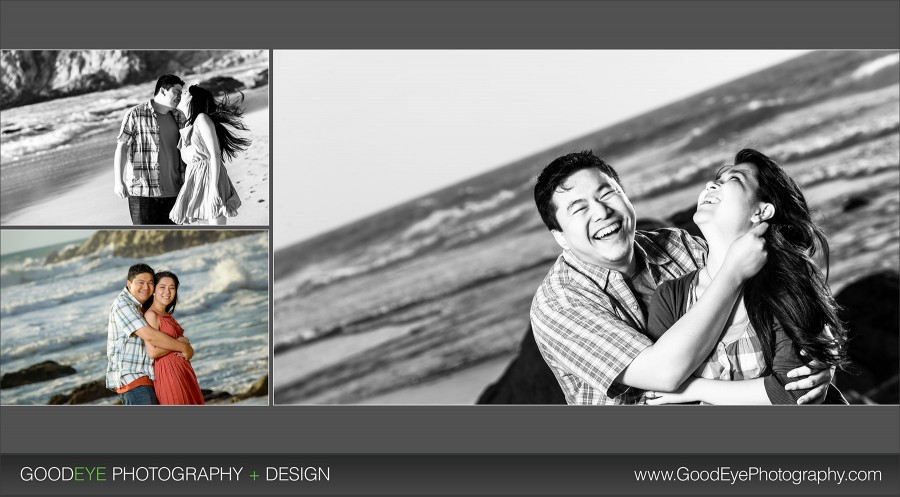 Gray Whale Cove Engagement Photos - Uyen and John