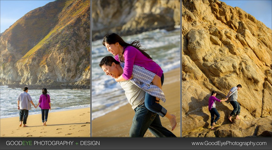 Gray Whale Cove Engagement Photos - Uyen and John