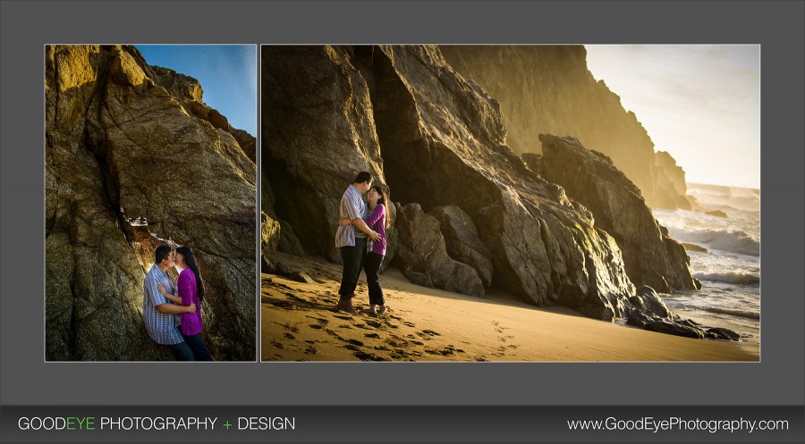 Gray Whale Cove Engagement Photos - Uyen and John