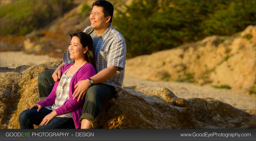 Gray Whale Cove Engagement Photos - Uyen and John