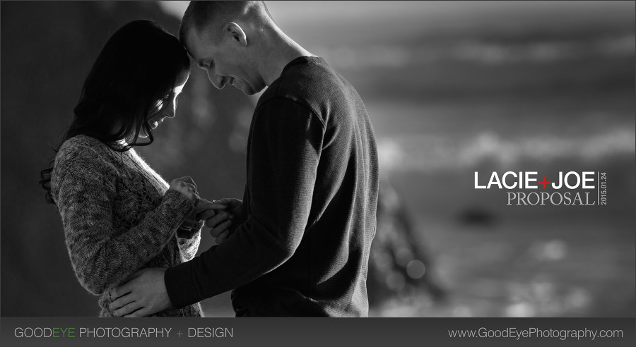 Santa Cruz Proposal / Engagement Photos – Panther Beach – Lacie and Joe – by Bay Area wedding photographer Chris Schmauch www.GoodEyePhotography.com