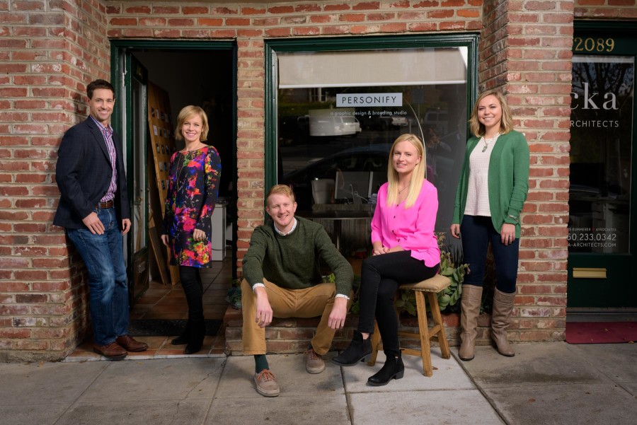 Lifestyle Group Portraits of Design Studio Staff in Menlo Park