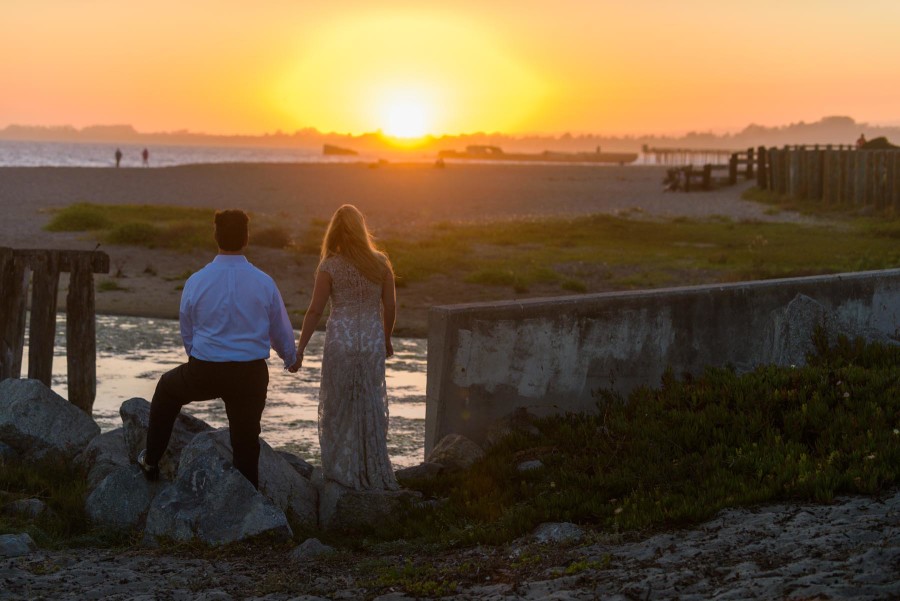 After-Wedding Bridal Portrait Photography on the Beach in Aptos