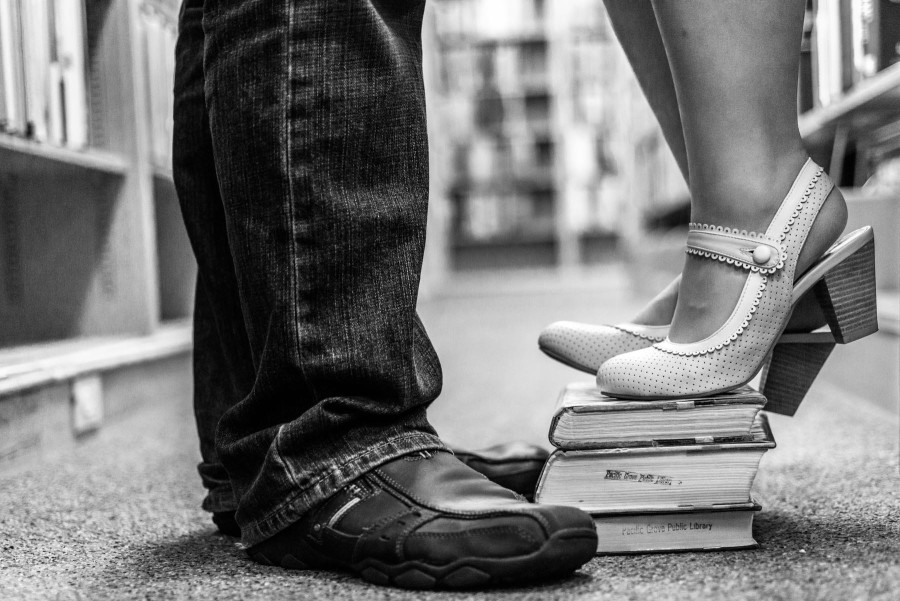Engagement Photography in a Pacific Grove Library