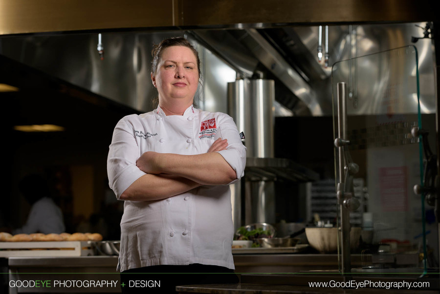 Female Chef Portrait Photography at Stanford Campus in Palo Alto, California