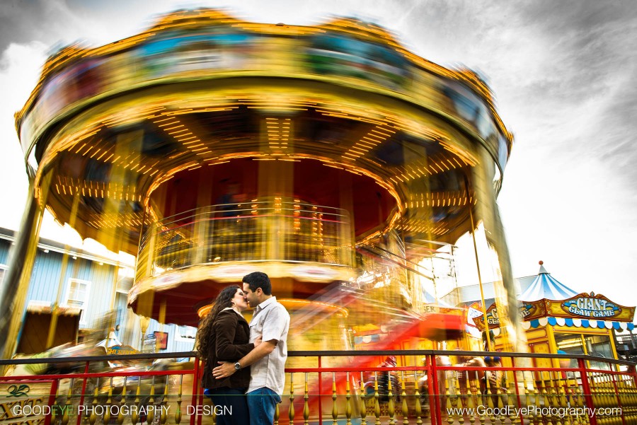 Pier 39 Engagement Photos San Francisco - Jonathan and Rachel - by Bay Area Wedding Photographer Chris Schmauch www.GoodEyePhotography.com