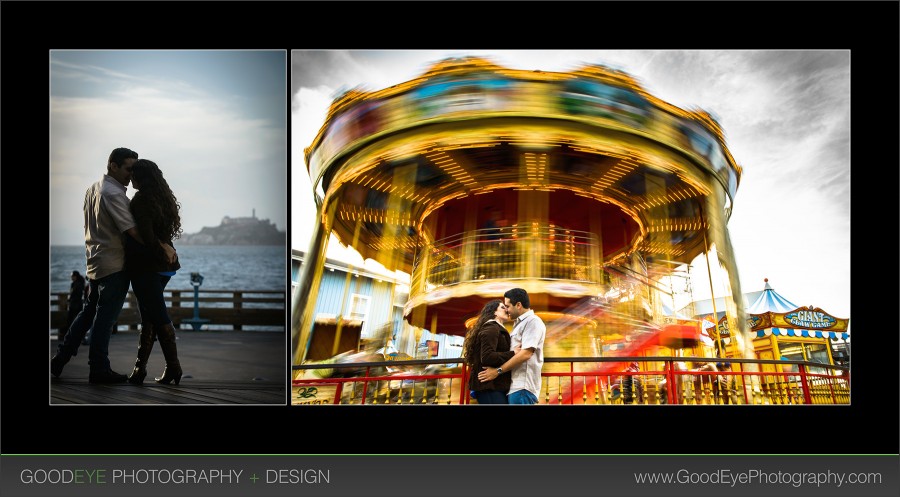 Pier 39 San Francisco Engagement Photos - Rachel and Jonathan - Photos by Bay Area Wedding Photographer Chris Schmauch www.GoodEyePhotography.com