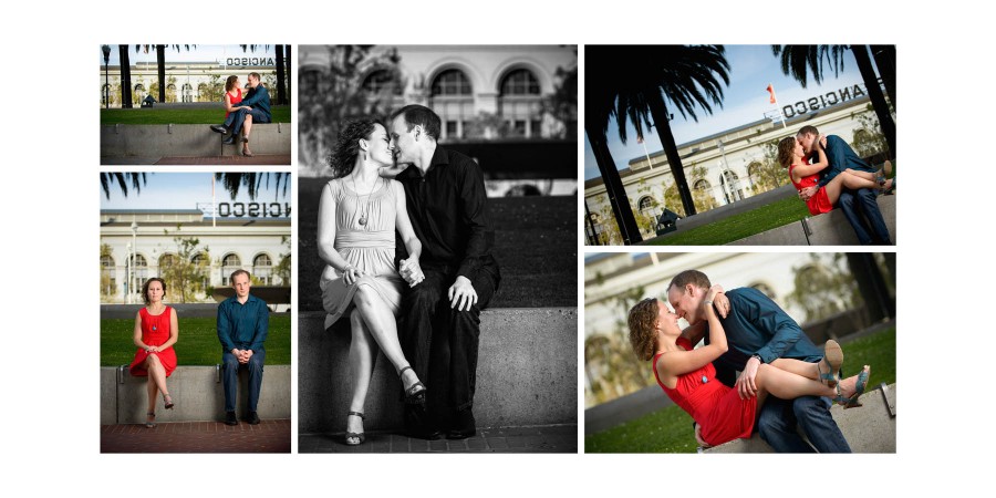 San Francisco Engagement Photos - Bay Bridge at Night - by Bay Area Wedding Photographer Chris Schmauch www.GoodEyePhotography.com