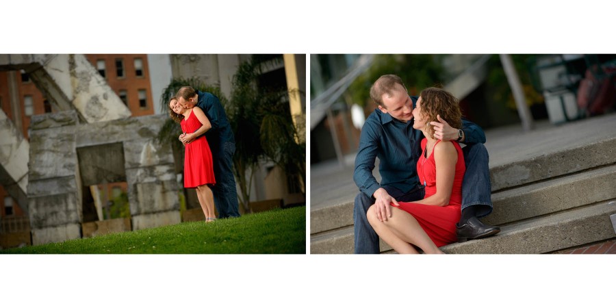 San Francisco Engagement Photos - Bay Bridge at Night - by Bay Area Wedding Photographer Chris Schmauch www.GoodEyePhotography.com