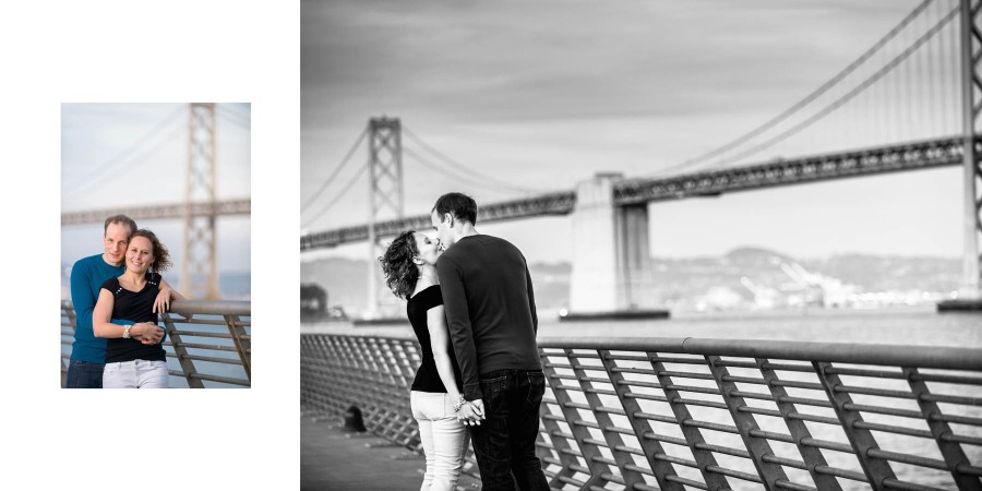 San Francisco Engagement Photos - Bay Bridge at Night - by Bay Area Wedding Photographer Chris Schmauch www.GoodEyePhotography.com